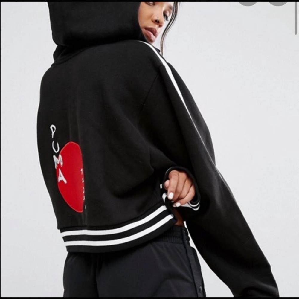 Fenty x Puma rihanna cropped lace hoodie